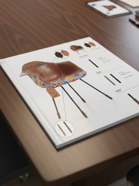 Prototipos finales y planos digitales presentados en un espacio minimalista de estudio de diseño, reflejando propuestas concretas y decisiones de diseño claras para el desarrollo de producto