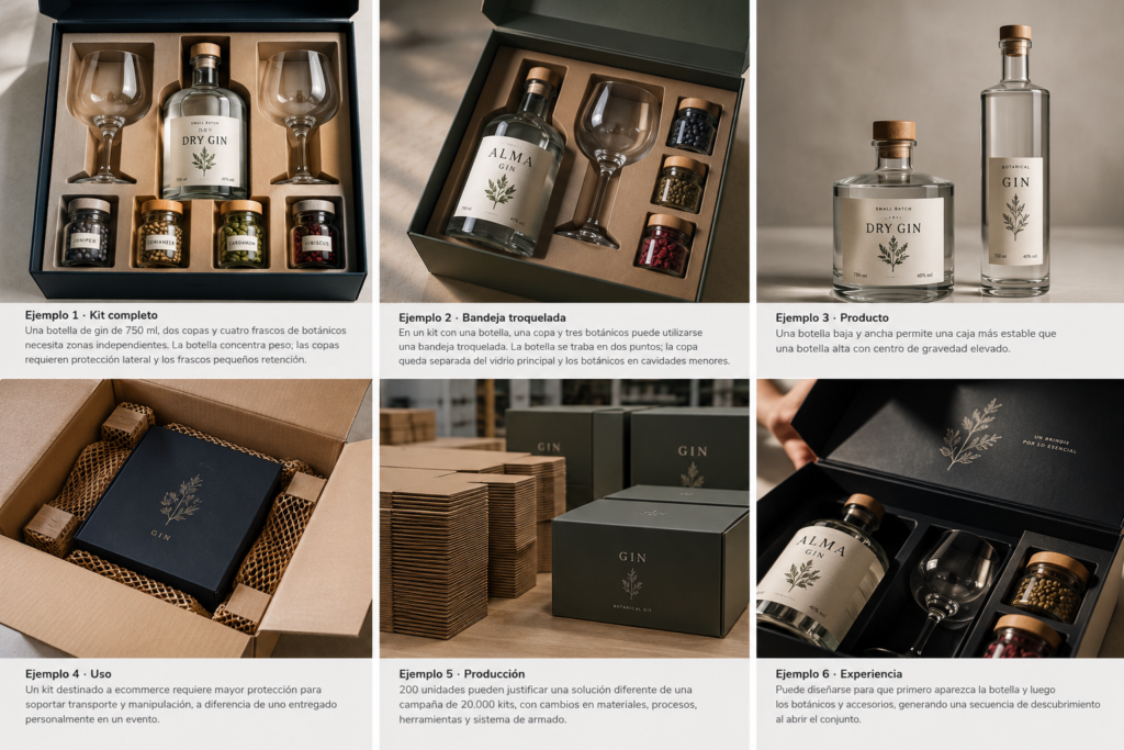 Interior de packaging para bebidas con separadores de protección