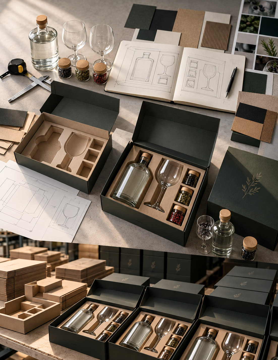 Packaging terminado para kit de bebidas espirituosas
